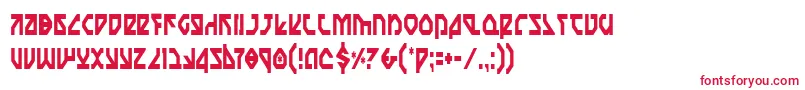 フォントNostromoCondensed – 白い背景に赤い文字