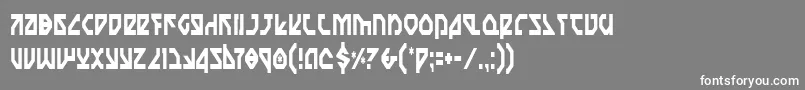 フォントNostromoCondensed – 灰色の背景に白い文字