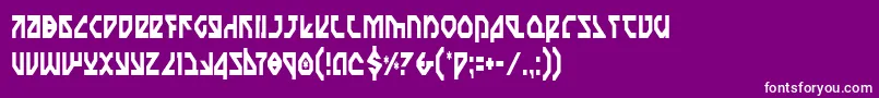 フォントNostromoCondensed – 紫の背景に白い文字