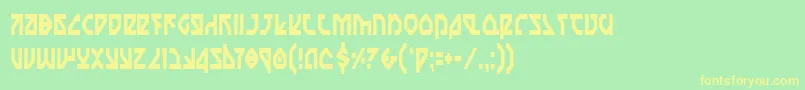 NostromoCondensed Font – Yellow Fonts on Green Background