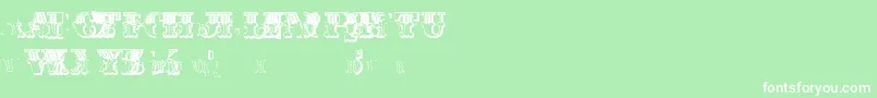 フォントMadameLetters – 緑の背景に白い文字