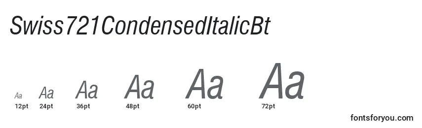 Swiss721CondensedItalicBt Font Sizes