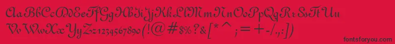 フォントGandon – 赤い背景に黒い文字