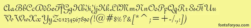 Gandon Font – Black Fonts on Yellow Background