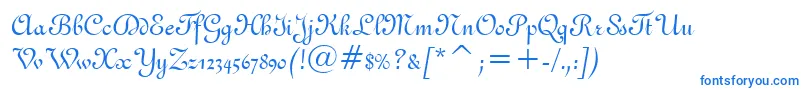 Gandon-Schriftart – Blaue Schriften