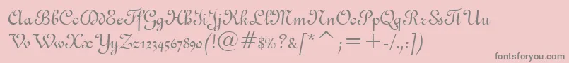 Gandon Font – Gray Fonts on Pink Background