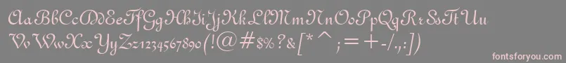 Gandon Font – Pink Fonts on Gray Background
