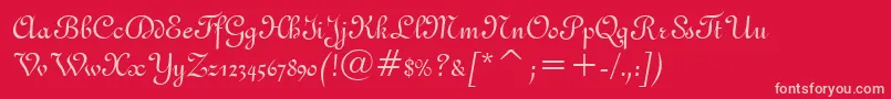 Gandon Font – Pink Fonts on Red Background