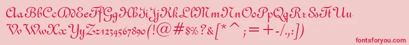 Gandon Font – Red Fonts on Pink Background
