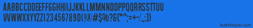 WasteOfTime Font – Black Fonts on Blue Background