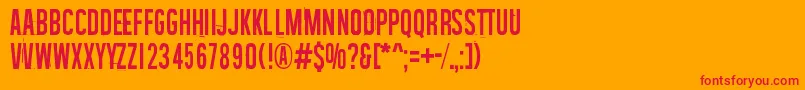 WasteOfTime Font – Red Fonts on Orange Background