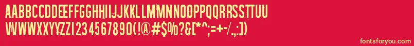 WasteOfTime Font – Yellow Fonts on Red Background