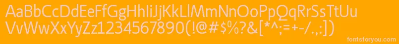 Czcionka LigurinorgRegular – różowe czcionki na pomarańczowym tle
