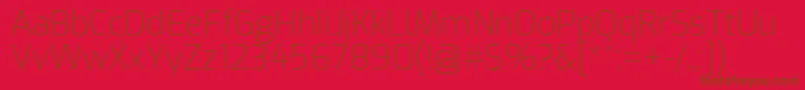 ExoExtralight Font – Brown Fonts on Red Background