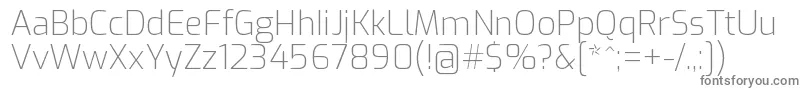 ExoExtralight Font – Gray Fonts on White Background