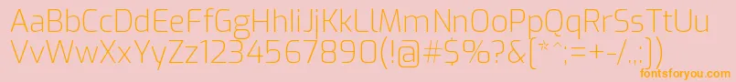 ExoExtralight Font – Orange Fonts on Pink Background