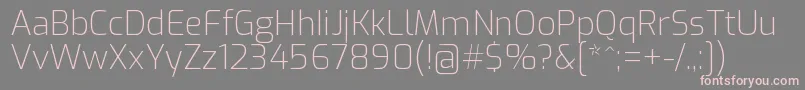 ExoExtralight Font – Pink Fonts on Gray Background