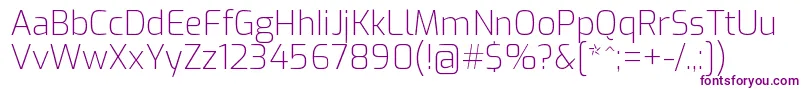 ExoExtralight Font – Purple Fonts on White Background