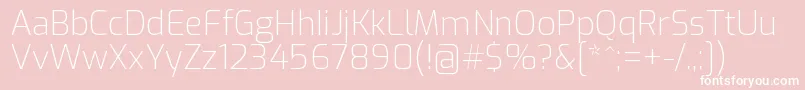 ExoExtralight Font – White Fonts on Pink Background