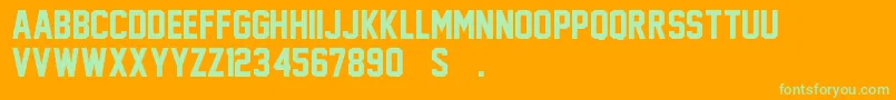 JerseyM54 Font – Green Fonts on Orange Background