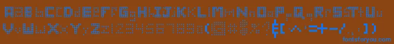 WreckItRalph Font – Blue Fonts on Brown Background