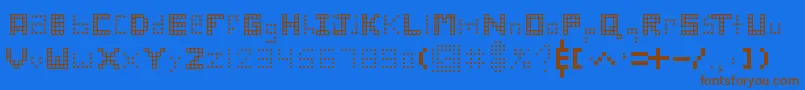 WreckItRalph Font – Brown Fonts on Blue Background