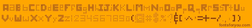 WreckItRalph Font – Brown Fonts on Orange Background