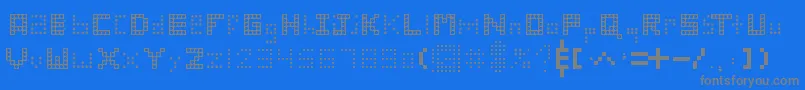 WreckItRalph Font – Gray Fonts on Blue Background