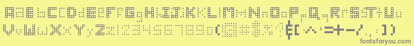 WreckItRalph Font – Gray Fonts on Yellow Background