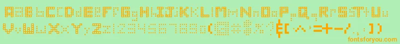 WreckItRalph Font – Orange Fonts on Green Background