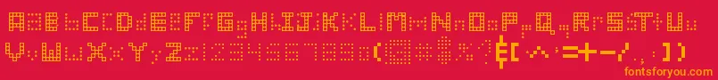 WreckItRalph Font – Orange Fonts on Red Background