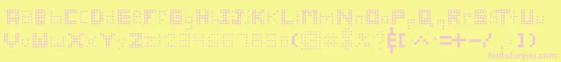 WreckItRalph Font – Pink Fonts on Yellow Background