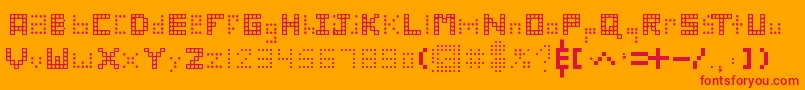 WreckItRalph Font – Red Fonts on Orange Background