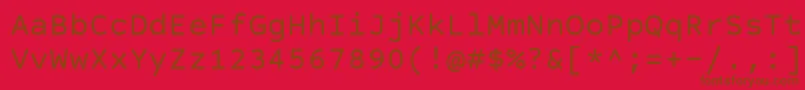 CourierPrimeSans Font – Brown Fonts on Red Background