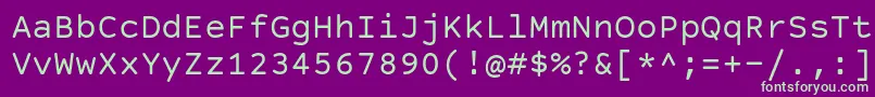 fuente CourierPrimeSans – Fuentes Verdes Sobre Fondo Morado
