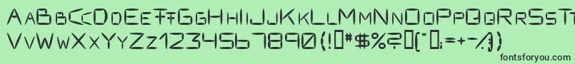 Fracksausen1 Font – Black Fonts on Green Background