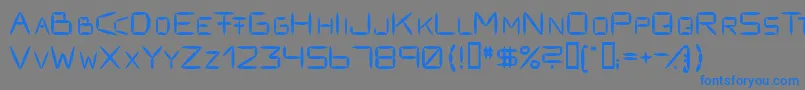 Fracksausen1 Font – Blue Fonts on Gray Background