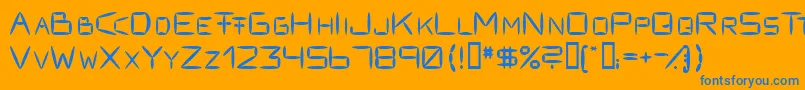 Fracksausen1 Font – Blue Fonts on Orange Background