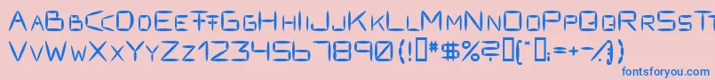 Fracksausen1 Font – Blue Fonts on Pink Background