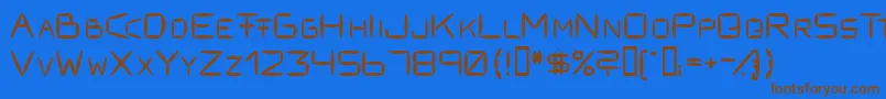 Шрифт Fracksausen1 – коричневые шрифты на синем фоне