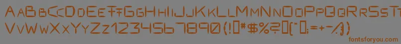 Fracksausen1 Font – Brown Fonts on Gray Background