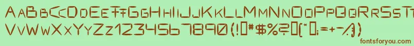 Fracksausen1 Font – Brown Fonts on Green Background