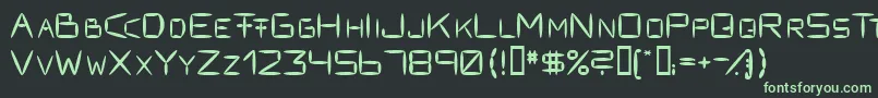 Fracksausen1 Font – Green Fonts on Black Background