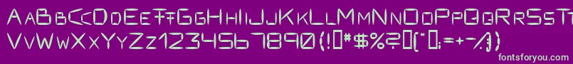 Fracksausen1 Font – Green Fonts on Purple Background