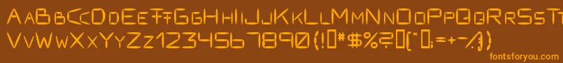 Fracksausen1 Font – Orange Fonts on Brown Background