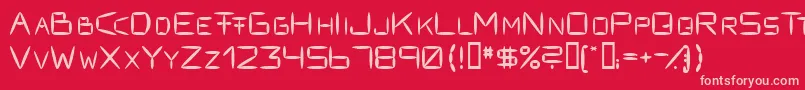 Fracksausen1 Font – Pink Fonts on Red Background