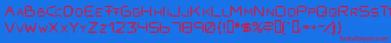 Fonte Fracksausen1 – fontes vermelhas em um fundo azul