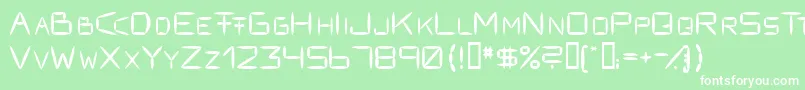 Fracksausen1 Font – White Fonts on Green Background