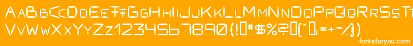 Fracksausen1 Font – White Fonts on Orange Background