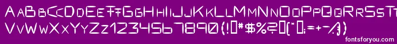 Fracksausen1 Font – White Fonts on Purple Background